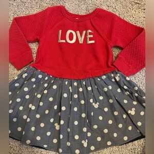 Gap Disney Red valentine Sweater dress